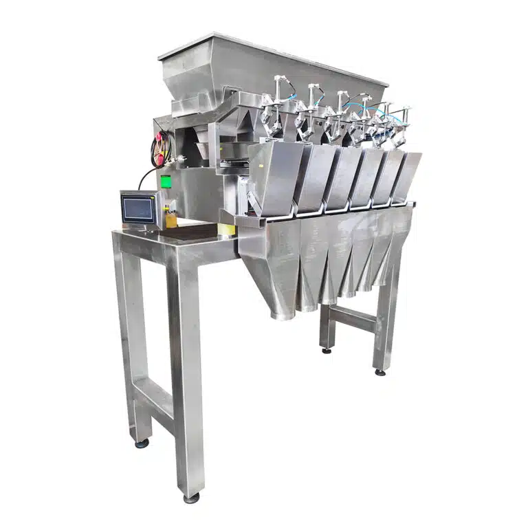 6 Head Linear Vibratory Weigh Filler with Stand | YL-6DC