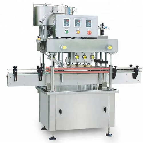 In-Line Belt Wheel Capper with Feeder and 6 Spindle | YL-C-BW