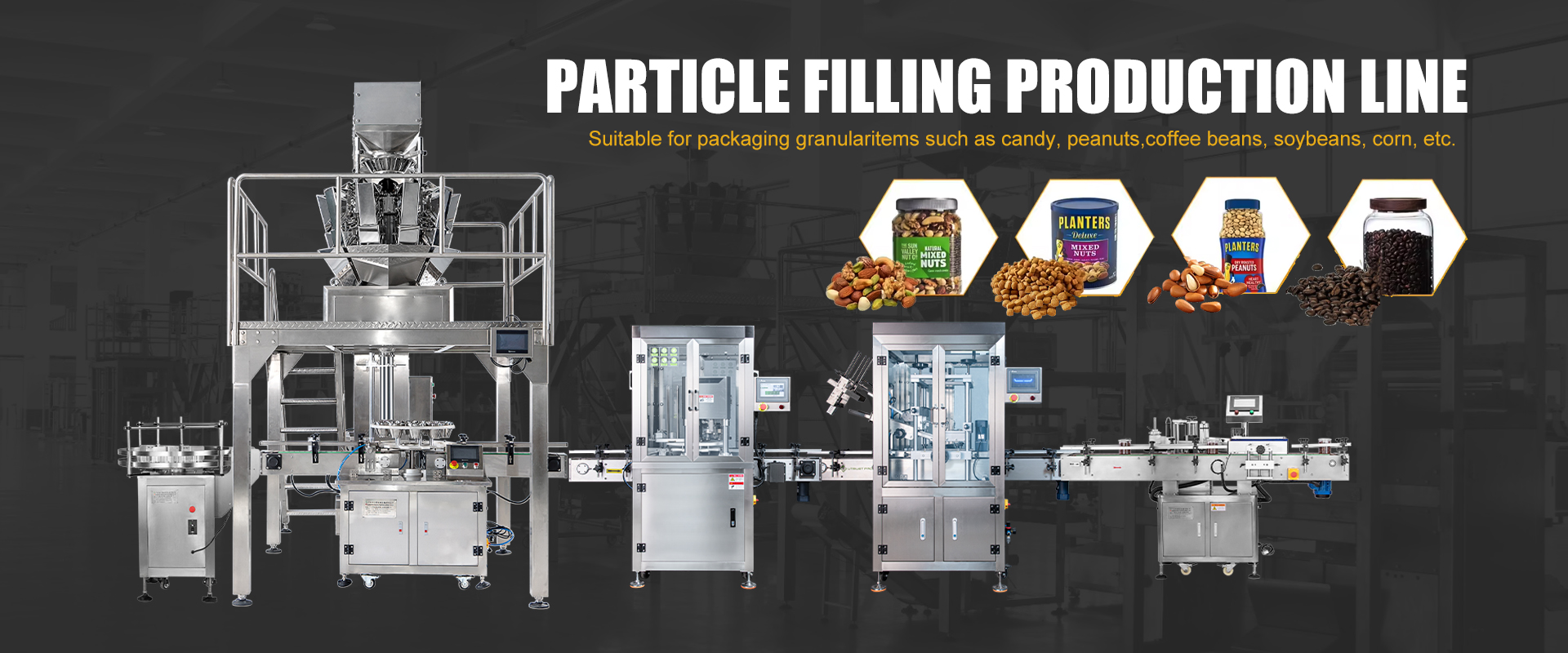 Filling capping labeling production line