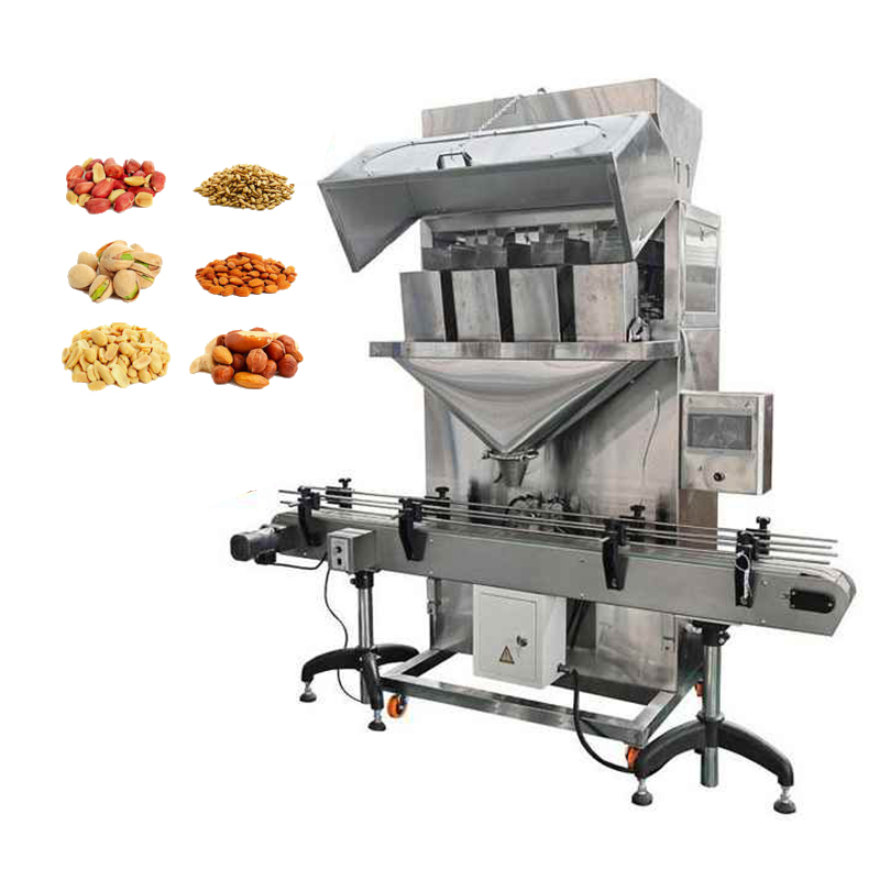 Small mini automatic roll film bag 2-head 4-head weigher vertical granule packing machine