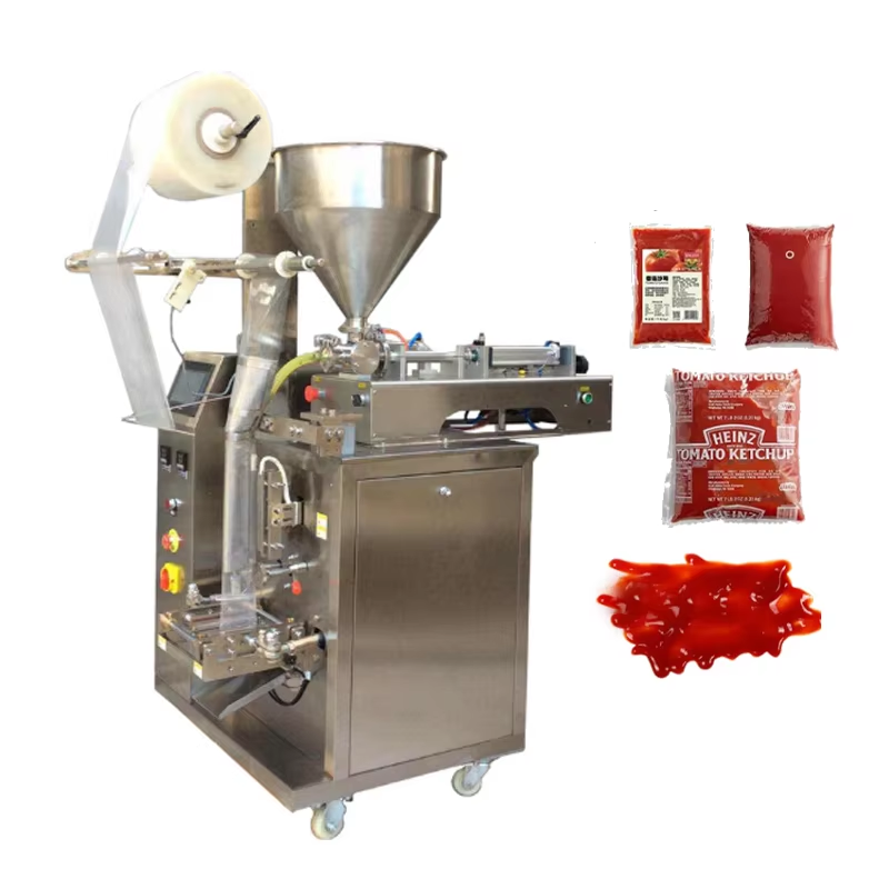 Fully automatic vertical packaging machine for pastes and liquids